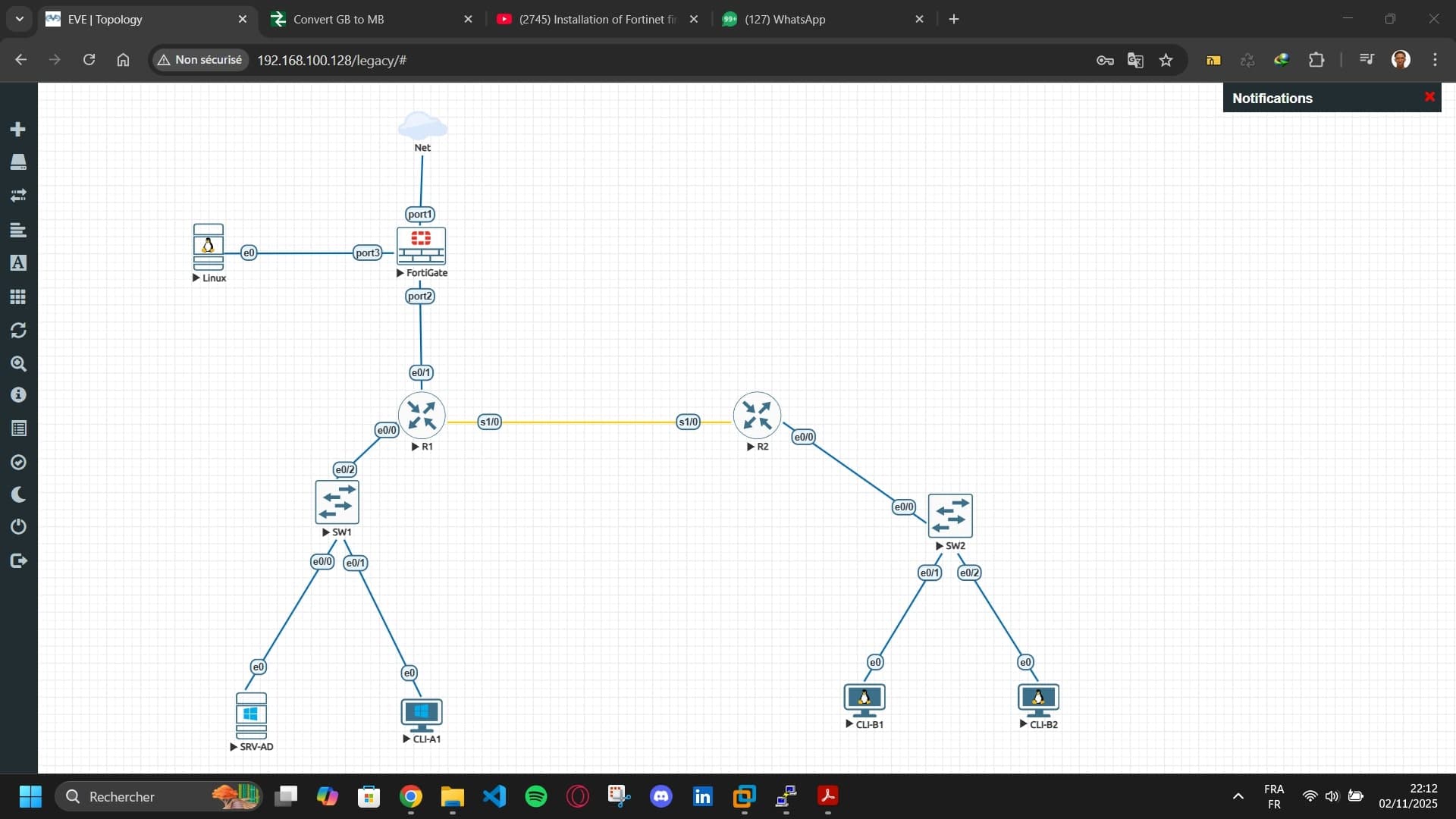 FinAccès Infrastructure Simulation
